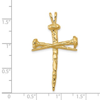 14k Yellow Gold Polished Cross Pendant D164