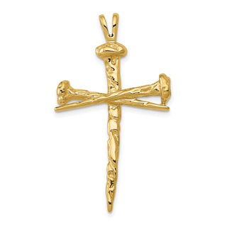 14k Yellow Gold Polished Cross Pendant D164