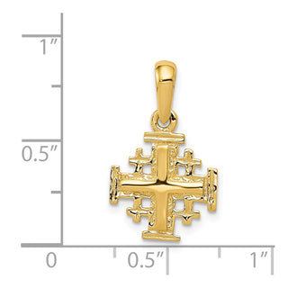 14K Yellow Gold Jerusalem Cross Charm