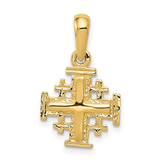 14K Yellow Gold Jerusalem Cross Charm