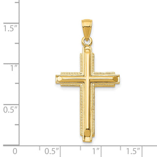 14k Yellow Gold Polished Cross Pendant D1661