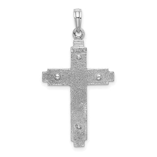 14k White Gold Polished Cross Pendant D1661W