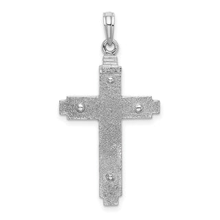 14k White Gold Polished Cross Pendant D1661W