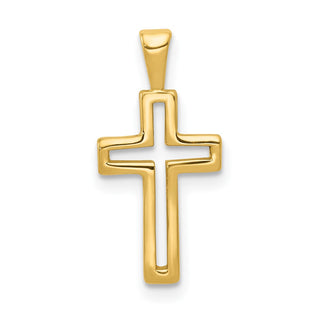 14k Yellow Gold Cross Pendant D167