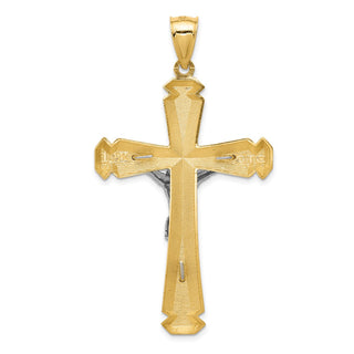 14k Yellow and White Gold Crucifix Pendant D1678