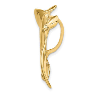 14k Yellow Gold Manta Ray Slide Pendant
