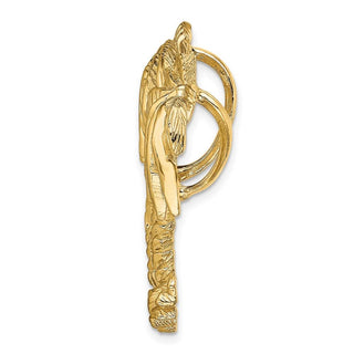 14k Yellow Gold Double Palm Tree Slide D2883