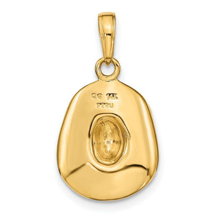 14k Yellow Gold 3-D Cowboy Hat Pendant