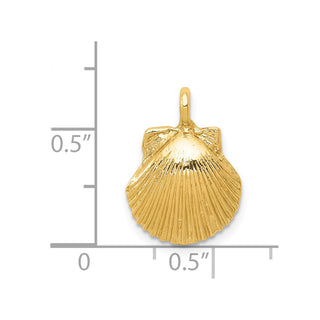 14k Yellow Gold Seashell Pendant D2992