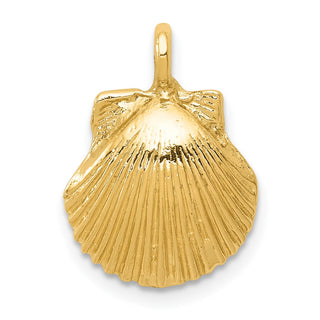 14k Yellow Gold Seashell Pendant D2992
