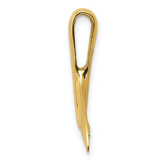 Mens 14k Yellow Gold Whale Tail Slide D3