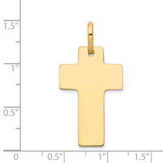 14K Yellow Gold Polished Cross Charm D3137