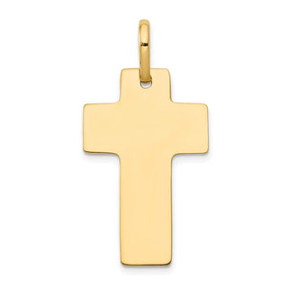 14K Yellow Gold Polished Cross Charm D3137
