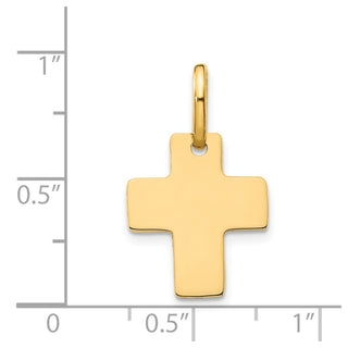 14K Yellow Gold Polished Cross Charm D3138