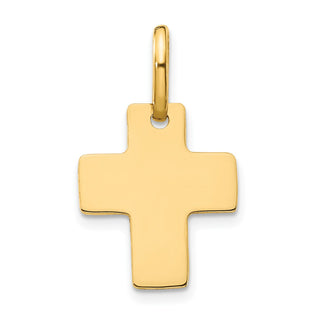 14K Yellow Gold Polished Cross Charm D3138
