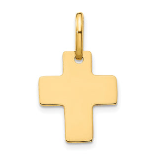 14K Yellow Gold Polished Cross Charm D3138