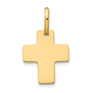 14K Yellow Gold Polished Cross Charm D3138