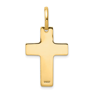 14K Yellow Gold Polished Cross Charm D3139