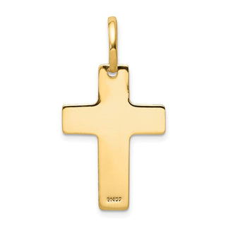 14K Yellow Gold Polished Cross Charm D3139