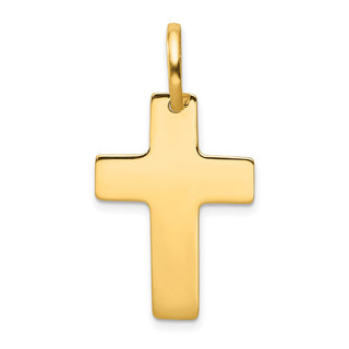14K Yellow Gold Polished Cross Charm D3139
