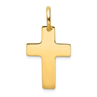 14K Yellow Gold Polished Cross Charm D3139