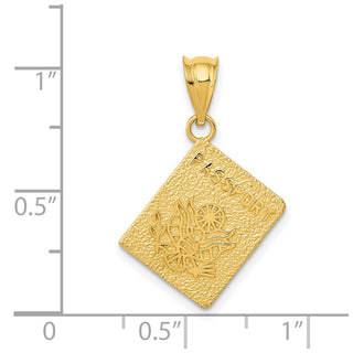 14k Yellow Gold Passport Pendant D3316