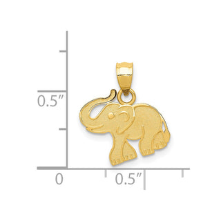 14k Yellow Gold Elephant Pendant D3346