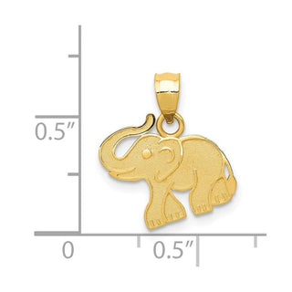 14k Yellow Gold Elephant Pendant D3346