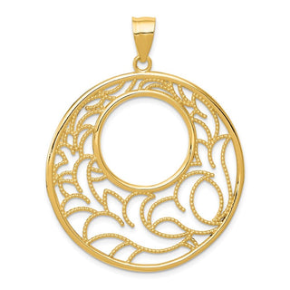 14k Yellow Gold Circle Pendant