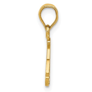 14k Yellow Gold Golf Cart Pendant