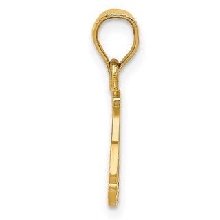 14k Yellow Gold Golf Cart Pendant