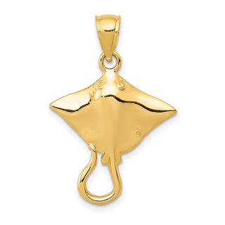 14k Yellow Gold Stingray Pendant D3411