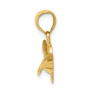 14k Yellow Gold Shark Pendant D3413