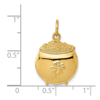 14k Yellow Gold Pot Of Gold Charm