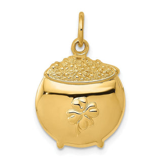 14k Yellow Gold Pot Of Gold Charm