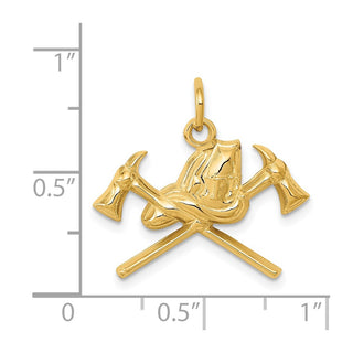14k Yellow Gold Fire Department Charm