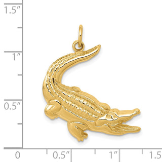 14k Yellow Gold Alligator Charm