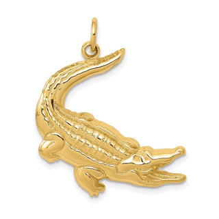 14k Yellow Gold Alligator Charm