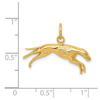 14k Yellow Gold Greyhound Charm