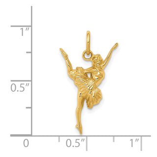14k Yellow Gold Ballerina Charm D3468
