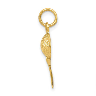 14k Yellow Gold Golf Ball Charm D3475