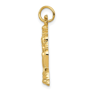 14k Yellow Gold Female Baseball Batter Charm