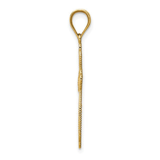 14k Yellow Gold Budded Cross Pendant D3506