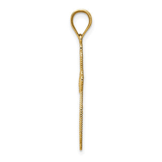 14k Yellow Gold Budded Cross Pendant D3506