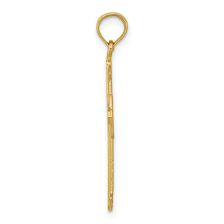 14k Yellow Gold Passion Cross Pendant D3521
