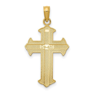 14k Yellow Gold Passion Cross Pendant D3521
