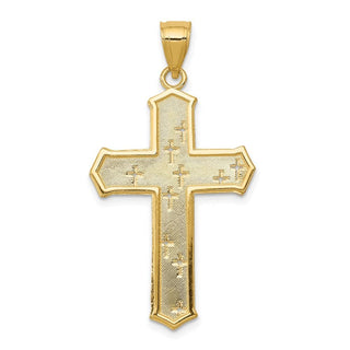 14k Yellow Gold Passion Cross Pendant D3523
