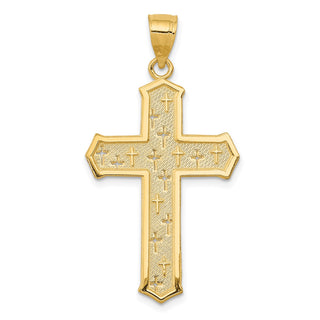 14k Yellow Gold Passion Cross Pendant D3523