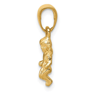 14k Yellow Gold Small Guardian Angel Pendant