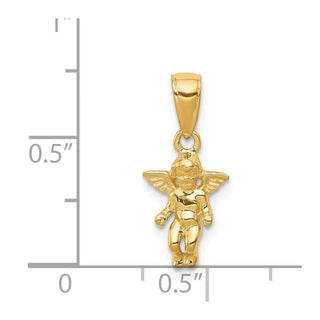 14k Yellow Gold Small Guardian Angel Pendant